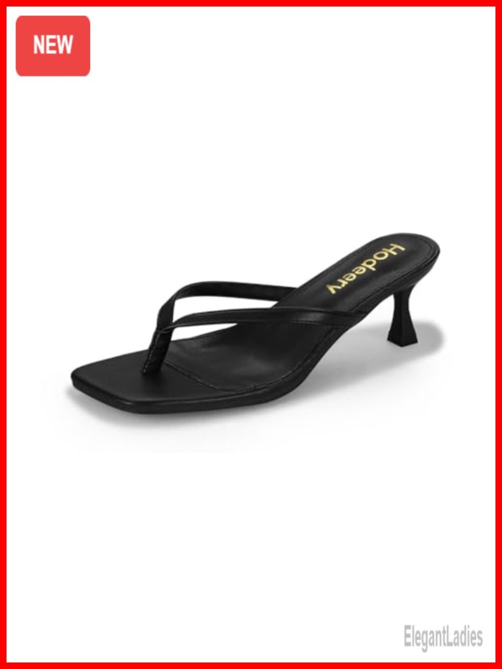 Women's Kitten Heels Thong Sandals Open Square Toe Flip Flop Slip On Slide Shoes